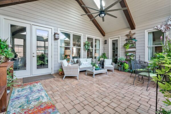 New screened porch additon creates the perfect space to relax.