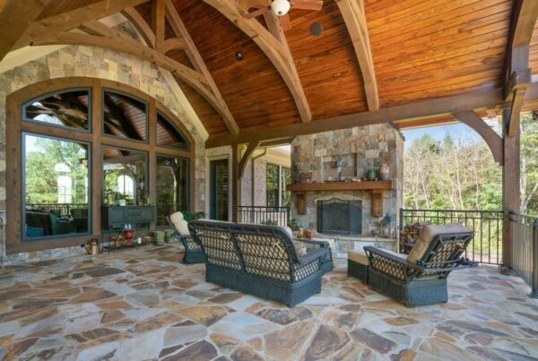 covered flagstone porch