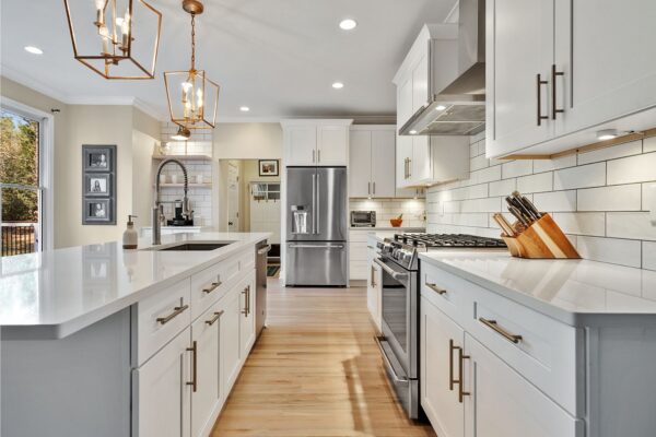 Kitchen remodel in a transitional style.