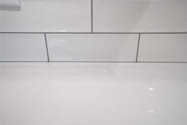 Kitchen remodel with subway tile backsplash.